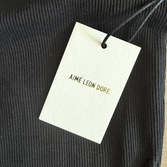 Aime Leon Dore Embroidered Logo Tank Top Mens size L 100% cotton Black - Picture 6 of 9